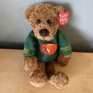 Gund 100th Anniversary Celebration Teddy Bear‎ Plush With Green Sweater & Tag